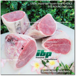 Beef EYE ROUND Lagarto Gandik USDA US beef CHOICE IBP frozen STEAK THIN SCHNITZEL CUTS 3/8" 1cm (price/pack 600g 3-4pcs)